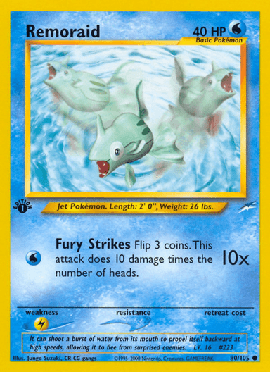 Carta Remoraid 80/105 do set Neo Destiny — Pokémon TCG | Bynx