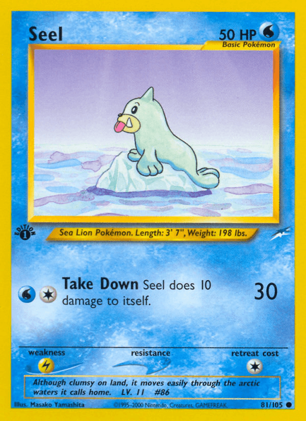 Carta Seel 81/105 do set Neo Destiny — Pokémon TCG | Bynx