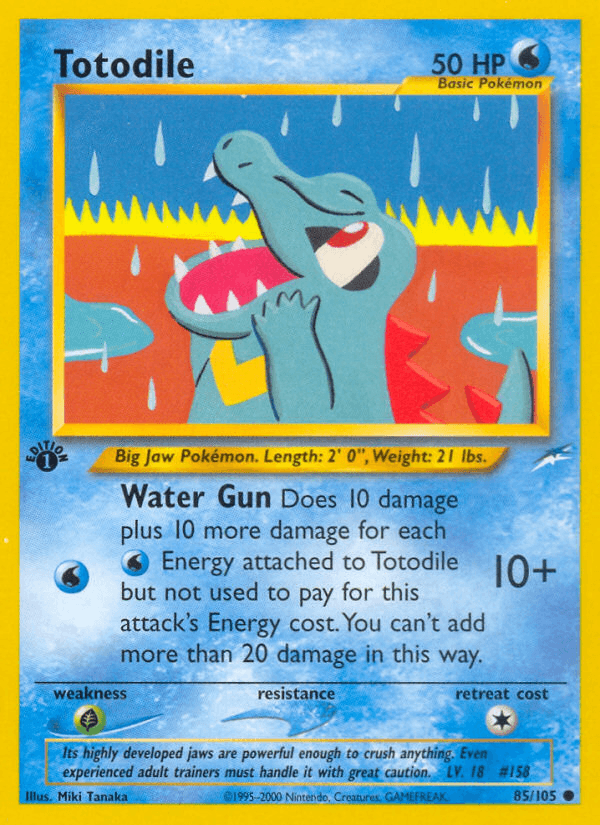 Carta Totodile 85/105 do set Neo Destiny — Pokémon TCG | Bynx