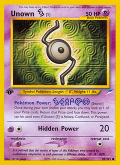 Unown [S] 87 — Neo Destiny