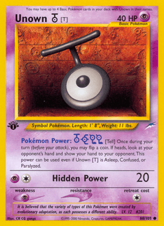 Unown [T] 88 — Neo Destiny