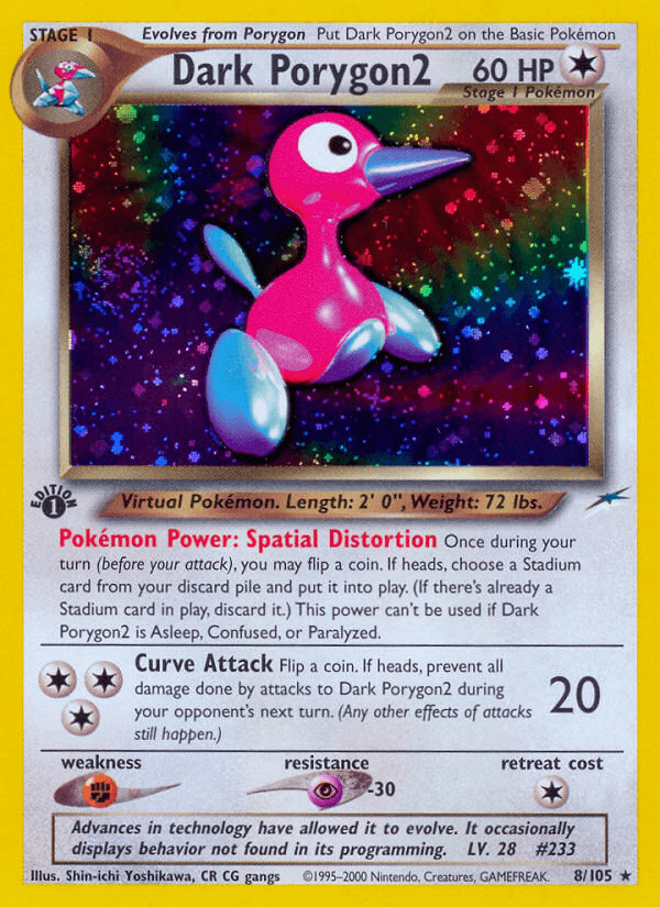 Carta Dark Porygon2 8/105 do set Neo Destiny — Pokémon TCG | Bynx