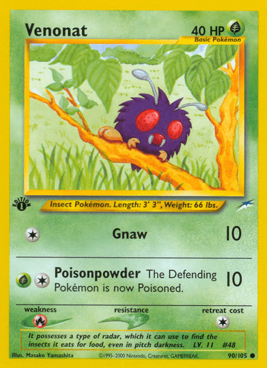 Carta Venonat 90/105 do set Neo Destiny — Pokémon TCG | Bynx