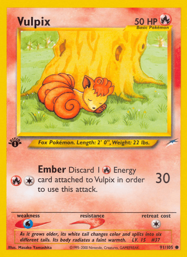 Carta Vulpix 91/105 do set Neo Destiny — Pokémon TCG | Bynx