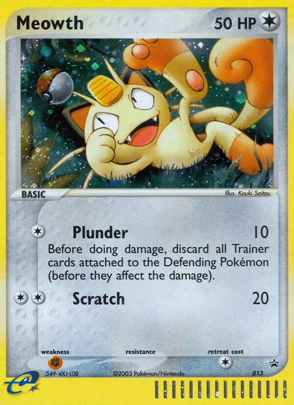 Carta Meowth 13/40 do set Nintendo Black Star Promos — Pokémon TCG | Bynx