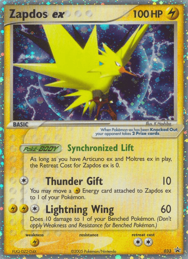 Carta Zapdos ex 33/40 do set Nintendo Black Star Promos — Pokémon TCG | Bynx