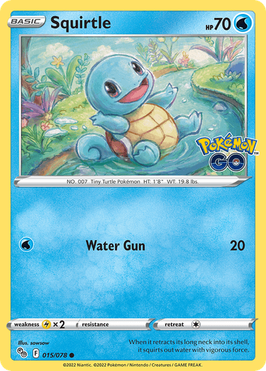 Carta Squirtle 15/78 do set Pokémon GO — Pokémon TCG | Bynx