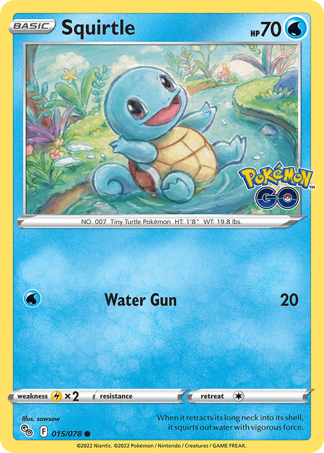 Carta Squirtle 15/78 do set Pokémon GO — Pokémon TCG | Bynx