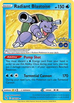 Radiant Blastoise 18 — Pokémon GO