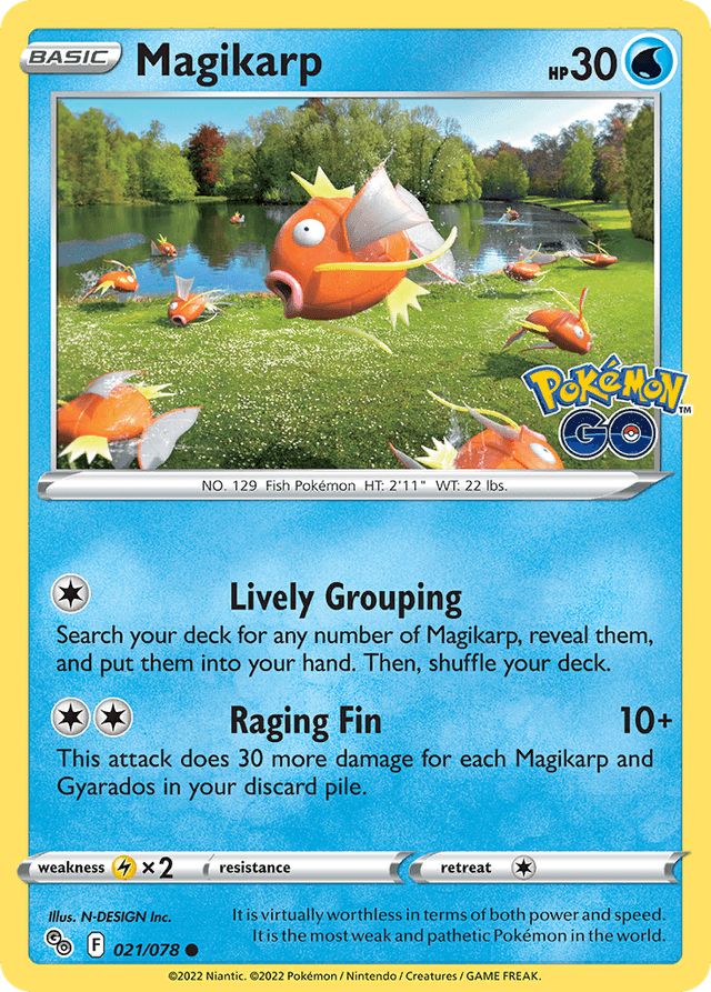 Carta Magikarp 21/78 do set Pokémon GO — Pokémon TCG | Bynx