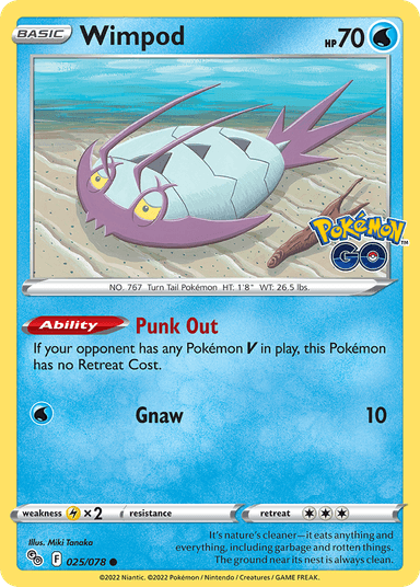 Carta Wimpod 25/78 do set Pokémon GO — Pokémon TCG | Bynx