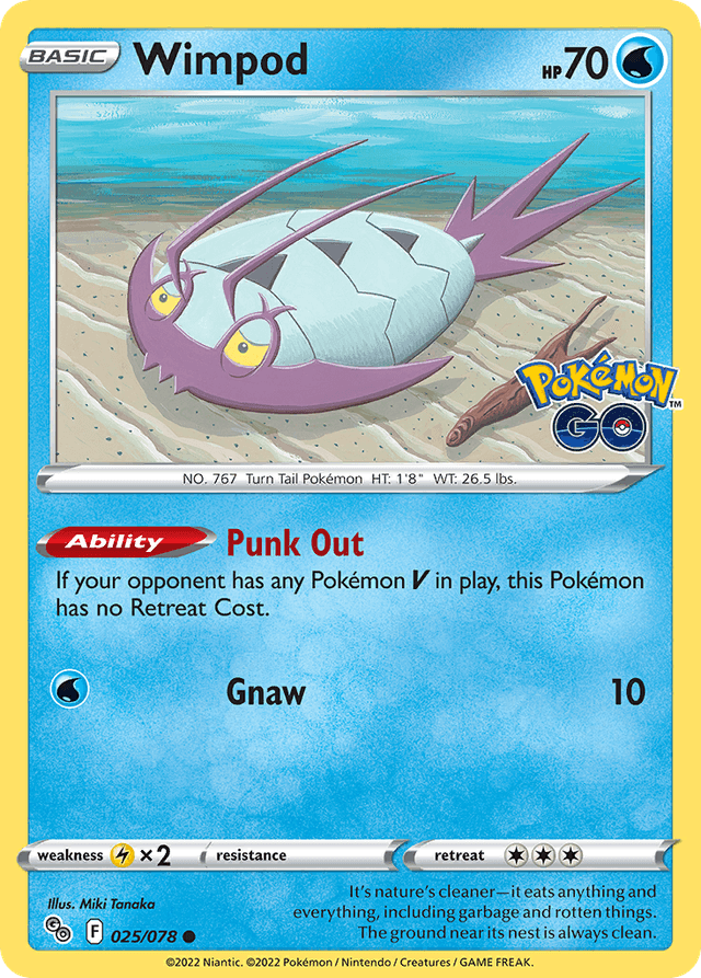 Carta Wimpod 25/78 do set Pokémon GO — Pokémon TCG | Bynx