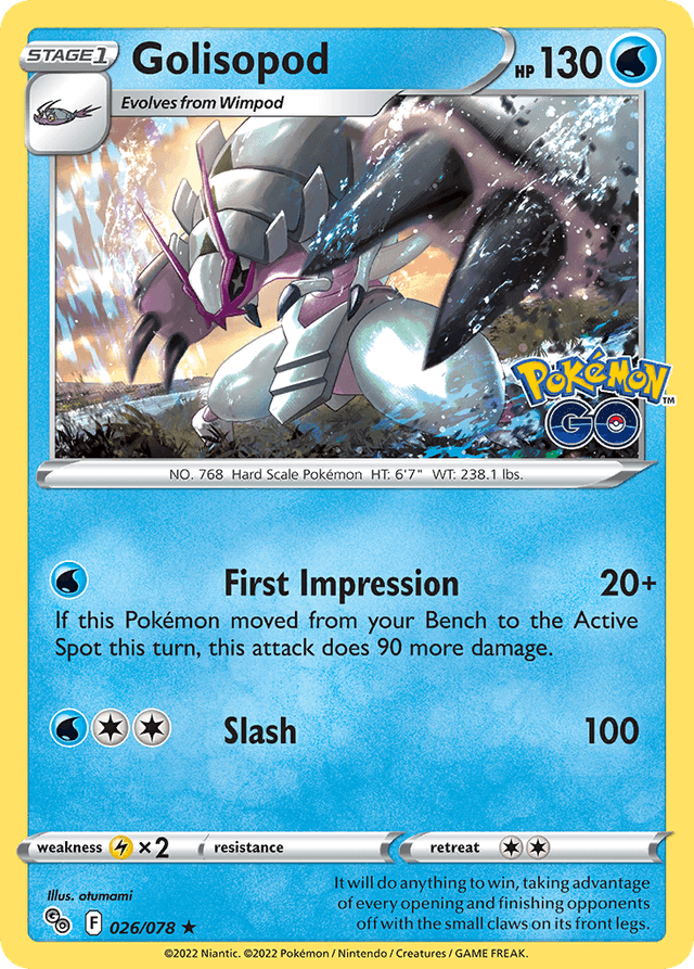 Carta Golisopod 26/78 do set Pokémon GO — Pokémon TCG | Bynx