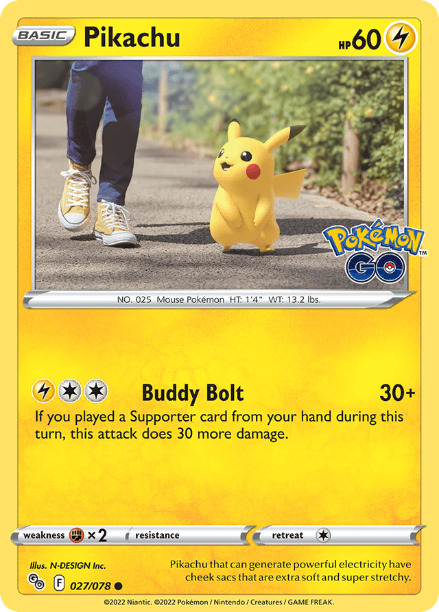 Carta Pikachu 27/78 do set Pokémon GO — Pokémon TCG | Bynx