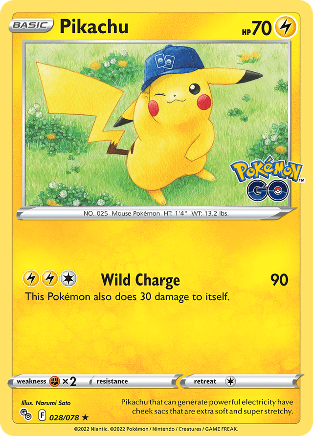 Carta Pikachu 28/78 do set Pokémon GO — Pokémon TCG | Bynx
