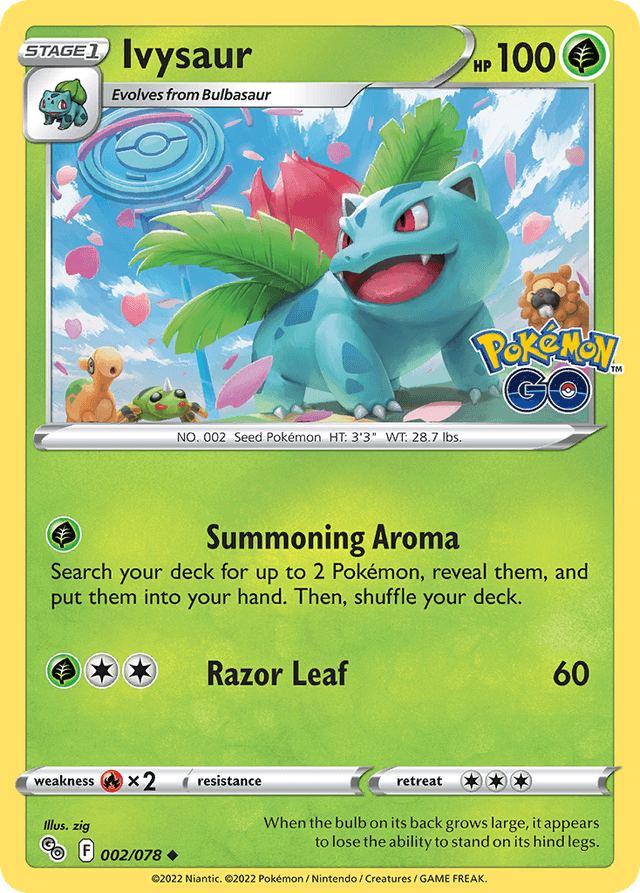 Carta Ivysaur 2/78 do set Pokémon GO — Pokémon TCG | Bynx