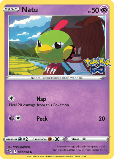 Carta Natu 32/78 do set Pokémon GO — Pokémon TCG | Bynx