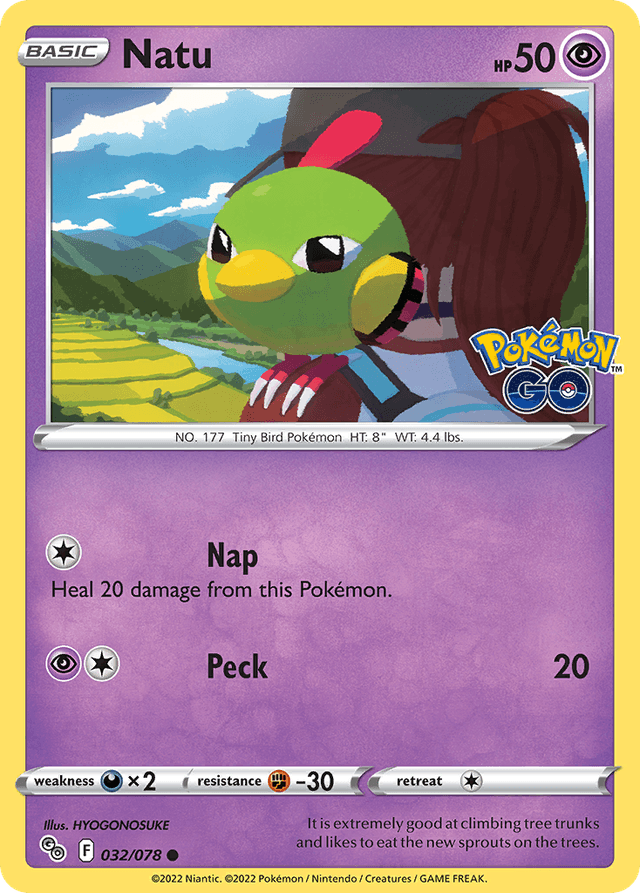 Carta Natu 32/78 do set Pokémon GO — Pokémon TCG | Bynx