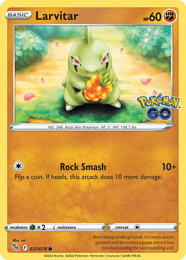 Carta Larvitar 37/78 do set Pokémon GO — Pokémon TCG | Bynx