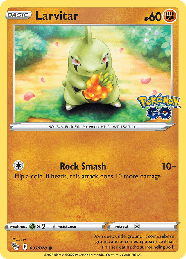 Carta Larvitar 37/78 do set Pokémon GO — Pokémon TCG | Bynx