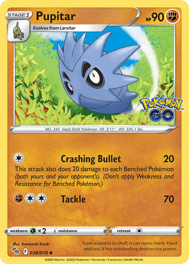 Carta Pupitar 38/78 do set Pokémon GO — Pokémon TCG | Bynx