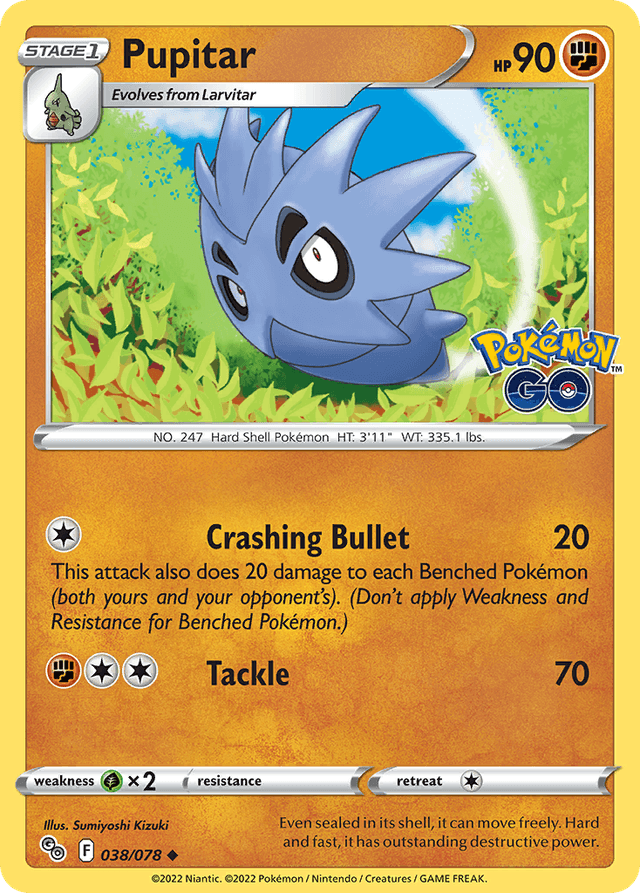 Carta Pupitar 38/78 do set Pokémon GO — Pokémon TCG | Bynx