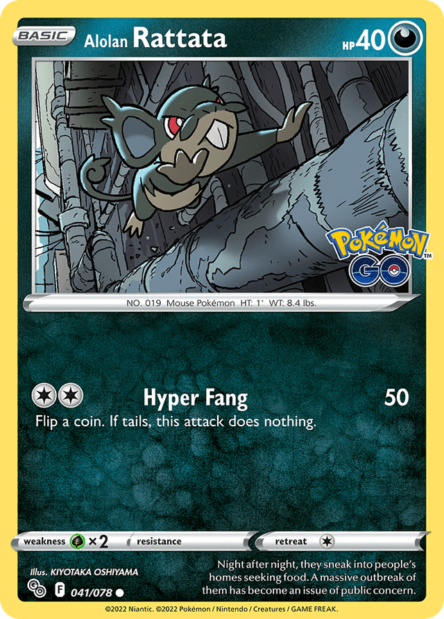 Carta Alolan Rattata 41/78 do set Pokémon GO — Pokémon TCG | Bynx