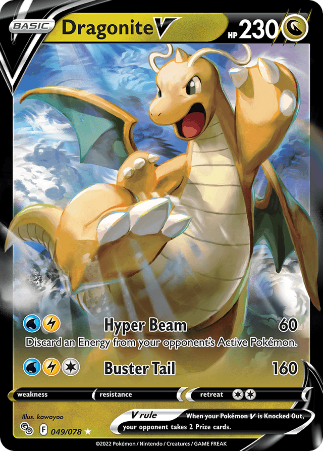 Carta Dragonite V 49/78 do set Pokémon GO — Pokémon TCG | Bynx
