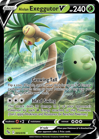 Carta Alolan Exeggutor V 5/78 do set Pokémon GO — Pokémon TCG | Bynx