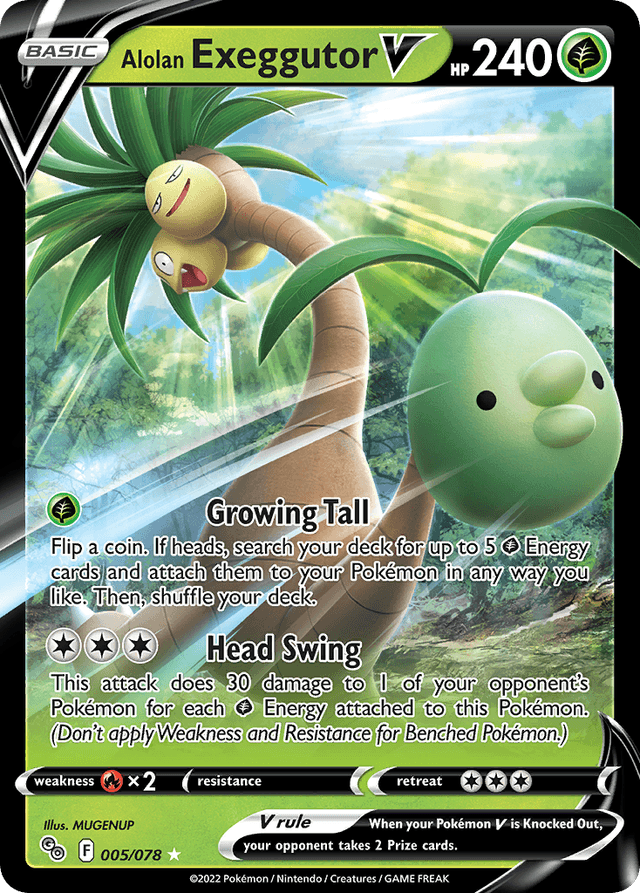 Carta Alolan Exeggutor V 5/78 do set Pokémon GO — Pokémon TCG | Bynx