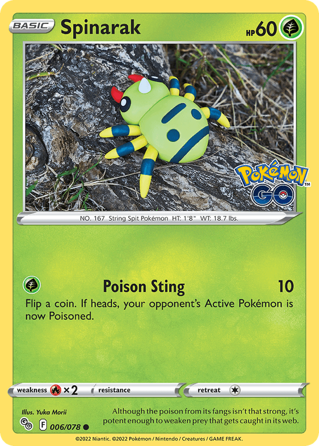 Carta Spinarak 6/78 do set Pokémon GO — Pokémon TCG | Bynx