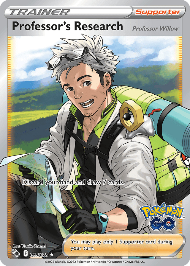 Carta Professor's Research 78/78 do set Pokémon GO — Pokémon TCG | Bynx