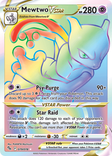 Carta Mewtwo VSTAR 79/78 do set Pokémon GO — Pokémon TCG | Bynx