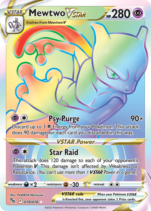Carta Mewtwo VSTAR 79/78 do set Pokémon GO — Pokémon TCG | Bynx