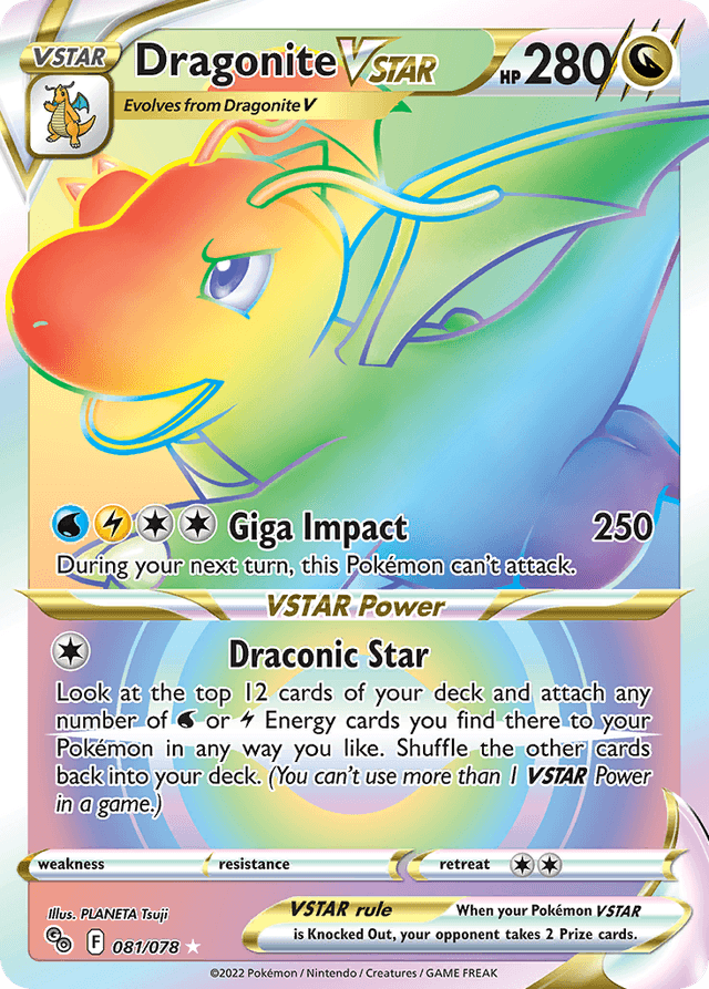 Carta Dragonite VSTAR 81/78 do set Pokémon GO — Pokémon TCG | Bynx