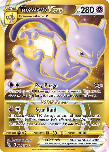 Carta Mewtwo VSTAR 86/78 do set Pokémon GO — Pokémon TCG | Bynx