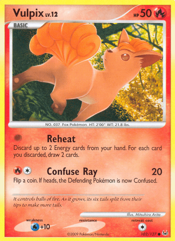 Carta Vulpix 102/127 do set Platinum — Pokémon TCG | Bynx