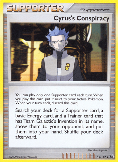 Carta Cyrus's Conspiracy 105/127 do set Platinum — Pokémon TCG | Bynx