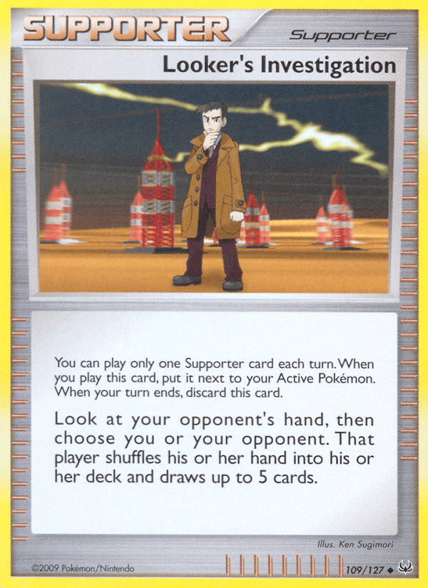 Carta Looker's Investigation 109/127 do set Platinum — Pokémon TCG | Bynx