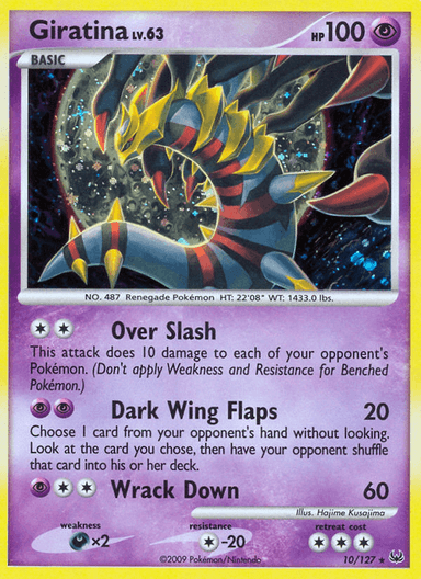 Carta Giratina 10/127 do set Platinum — Pokémon TCG | Bynx
