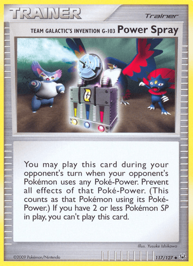 Carta Team Galactic's Invention G-103 Power Spray 117/127 do set Platinum — Pokémon TCG | Bynx