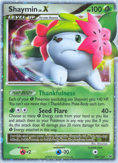 Carta Shaymin LV.X 126/127 do set Platinum — Pokémon TCG | Bynx