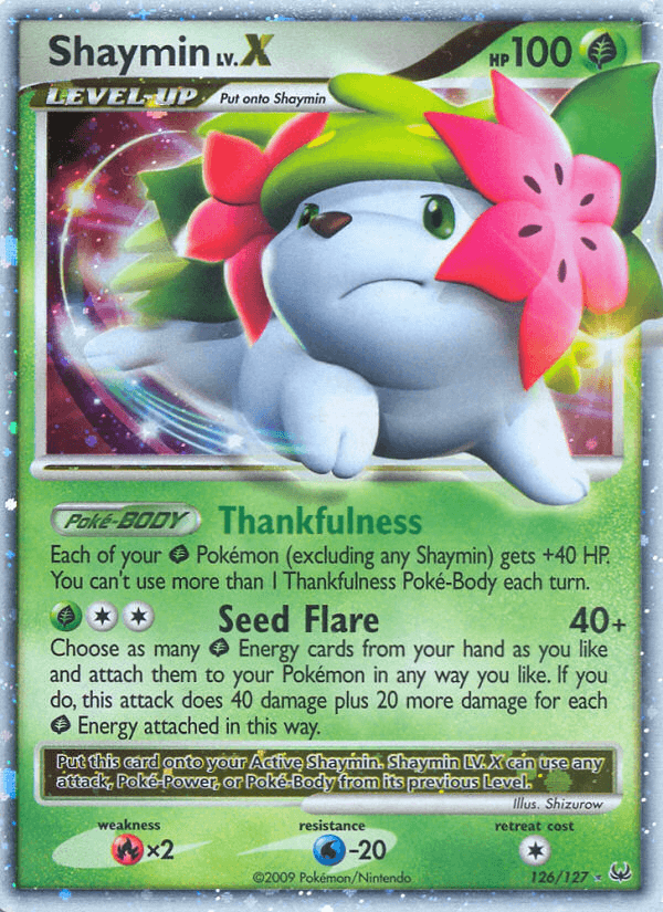 Carta Shaymin LV.X 126/127 do set Platinum — Pokémon TCG | Bynx