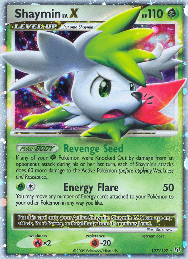 Carta Shaymin LV.X 127/127 do set Platinum — Pokémon TCG | Bynx