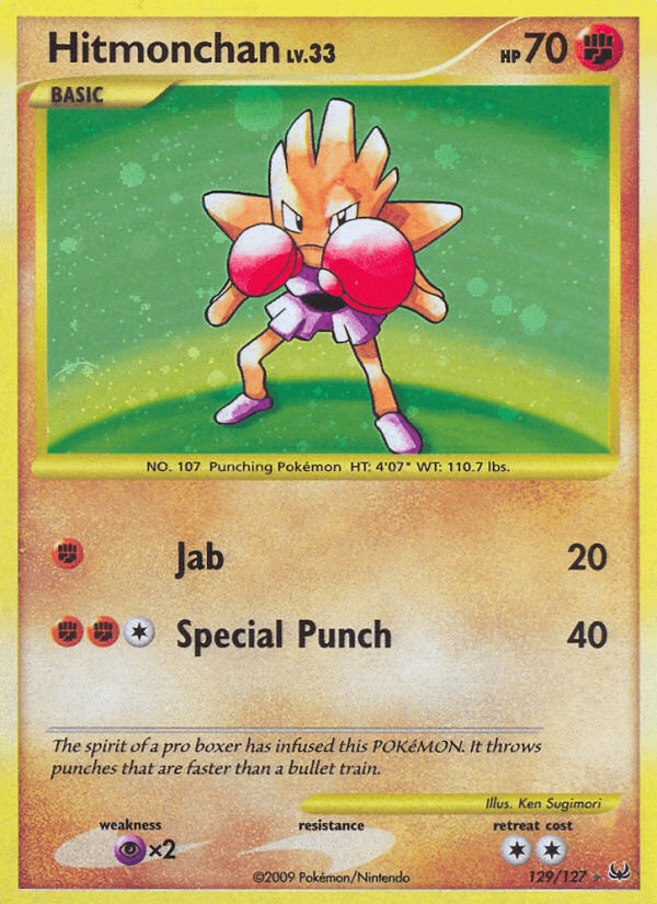 Carta Hitmonchan 129/127 do set Platinum — Pokémon TCG | Bynx