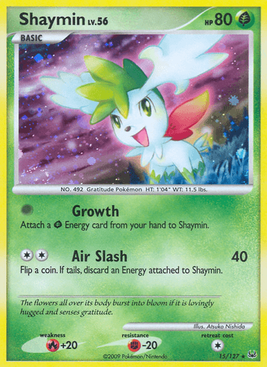 Carta Shaymin 15/127 do set Platinum — Pokémon TCG | Bynx