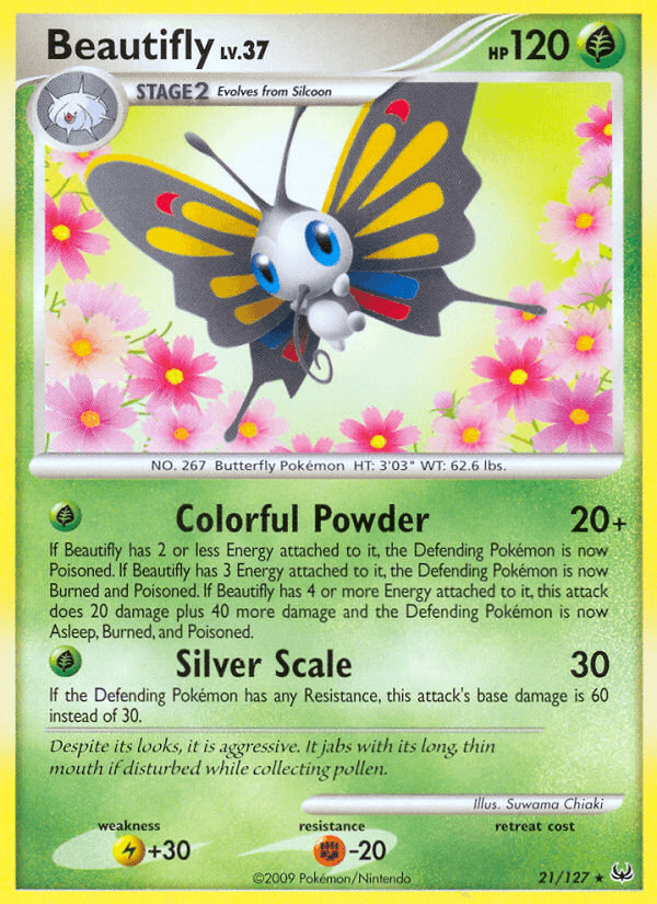 Carta Beautifly 21/127 do set Platinum — Pokémon TCG | Bynx