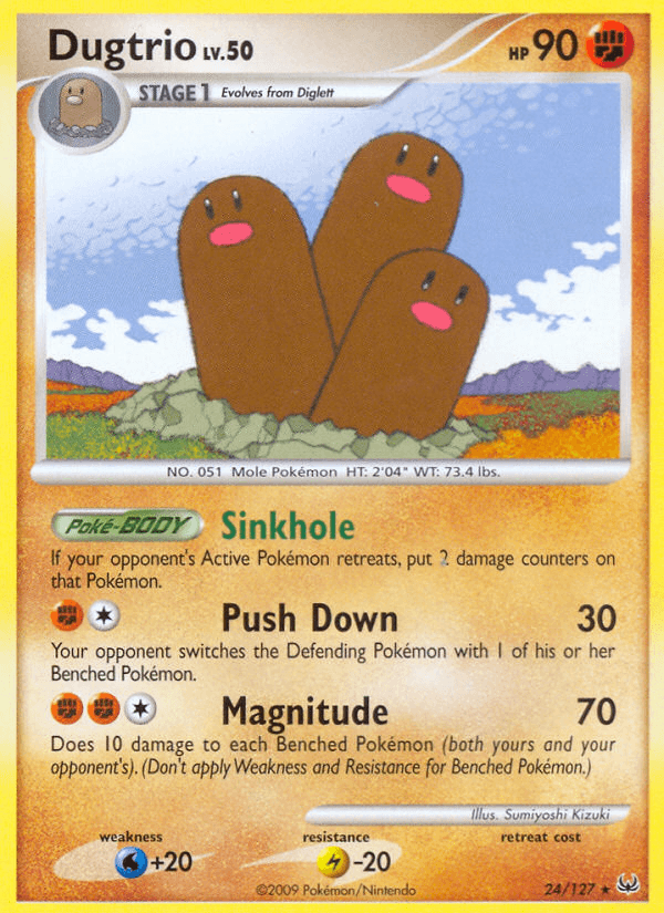 Carta Dugtrio 24/127 do set Platinum — Pokémon TCG | Bynx