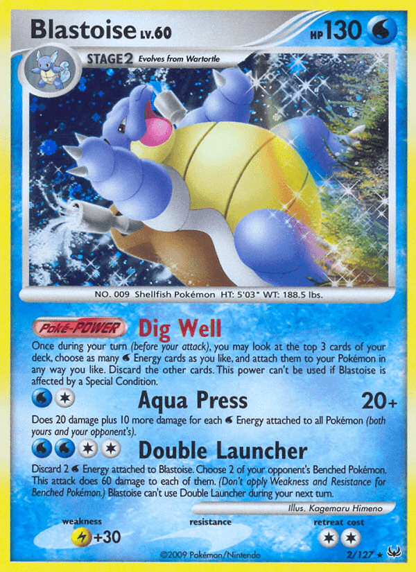 Carta Blastoise 2/127 do set Platinum — Pokémon TCG | Bynx