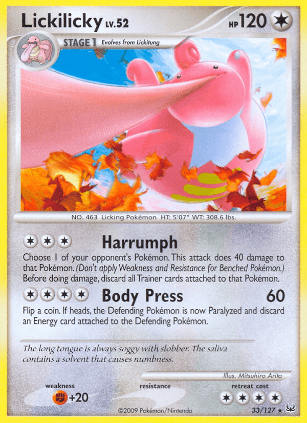Carta Lickilicky 33/127 do set Platinum — Pokémon TCG | Bynx